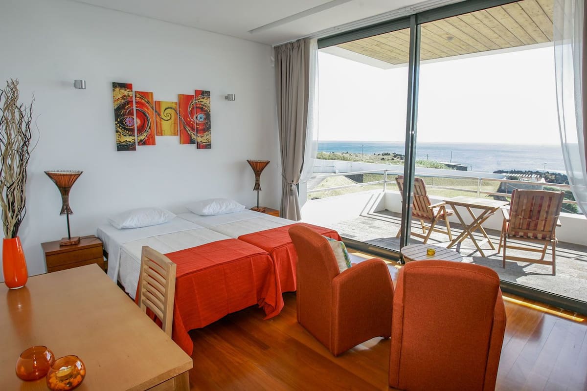 Superior Twin Room, Shared Bathroom, Sea View | Premium bedding, desk, blackout drapes, soundproofing
