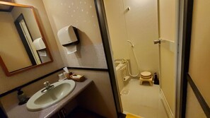 [Mountain Side Standard] Japanese Room, 10 Tatami Mats, Non-Smoking | Bathroom | Slippers, towels