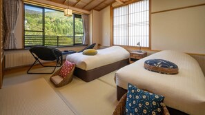 [Mountain Side Superior] Japanese-Modern Twin, 12 Tatami Mats, Non-Smoking | View from room - Kinosato (Yamagata)