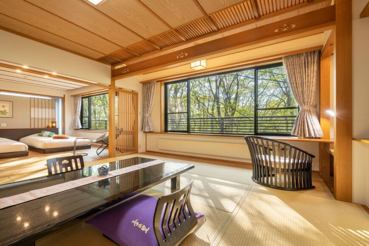 客房, 非吸煙房 (Chic Modern, Twin+Japanese Room) | 房內夾萬、免費 Wi-Fi、床單