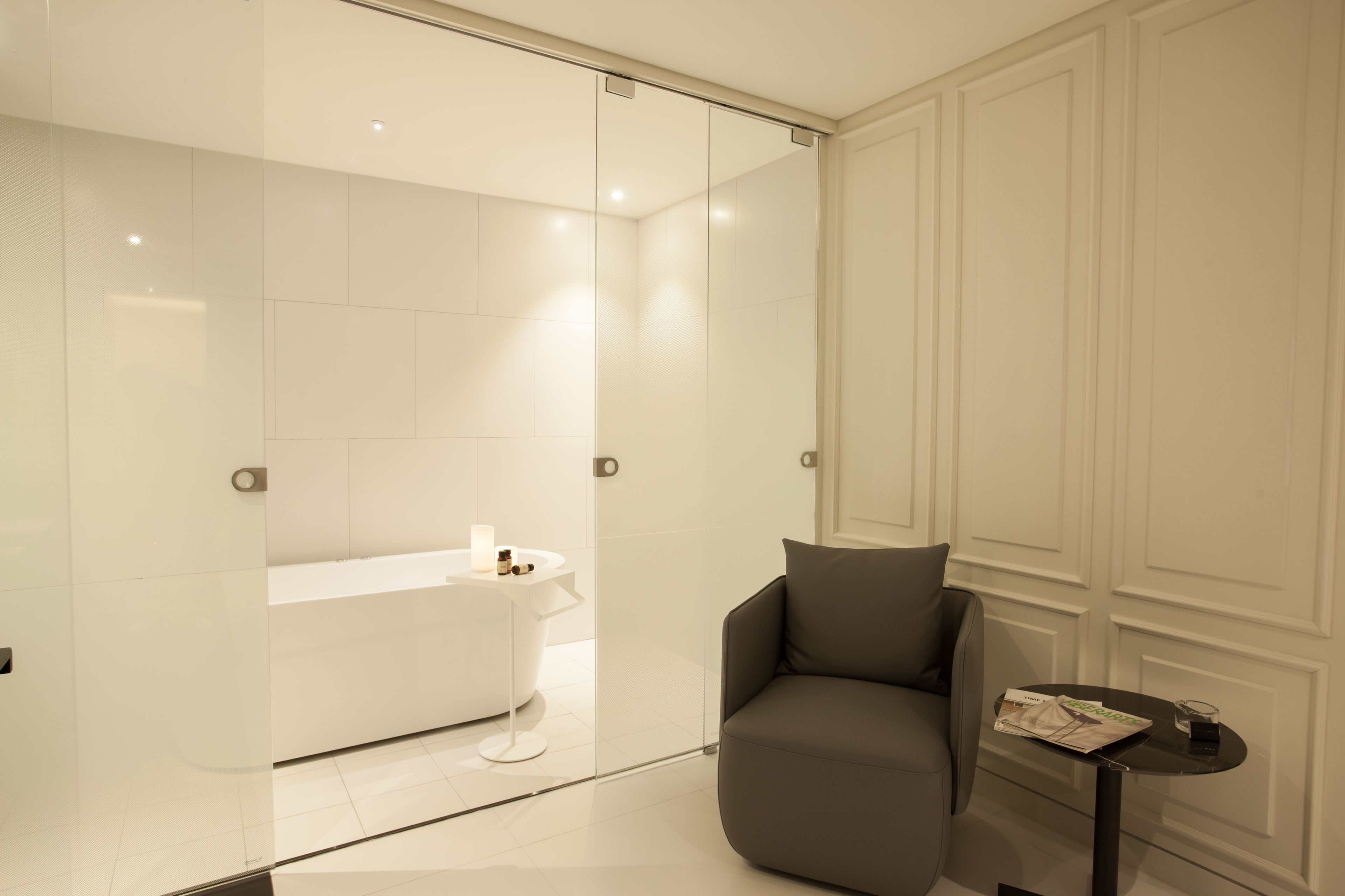 premium double room | bathroom | deep-soaking bathtub, designer toiletries, hair dryer, bathrobes