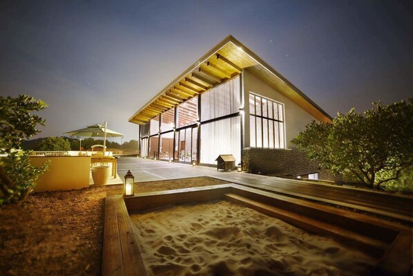 Front of property – evening/night