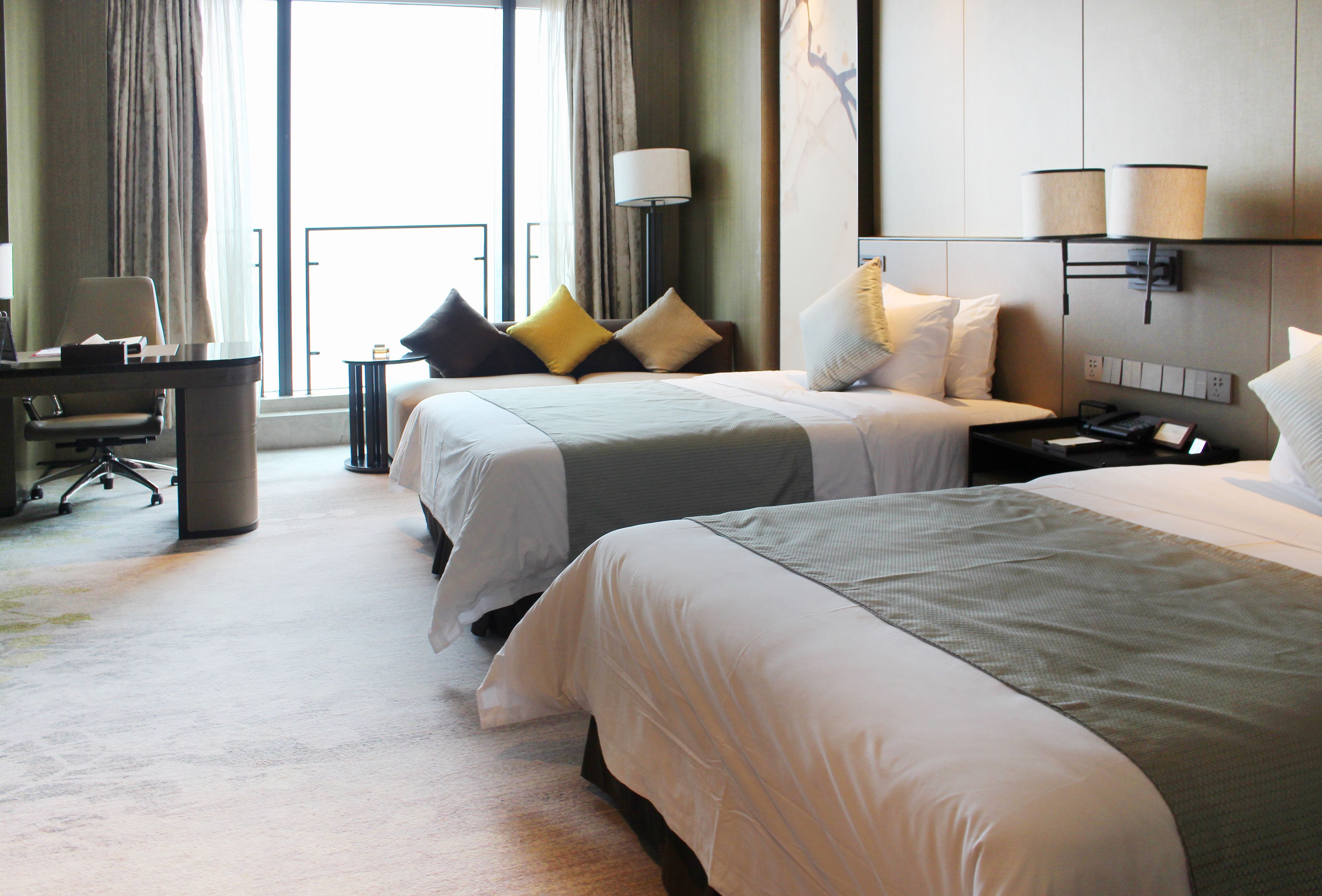 superior twin room with view | bathroom | separate bathtub and shower, free toiletries, hair dryer, dressing gowns