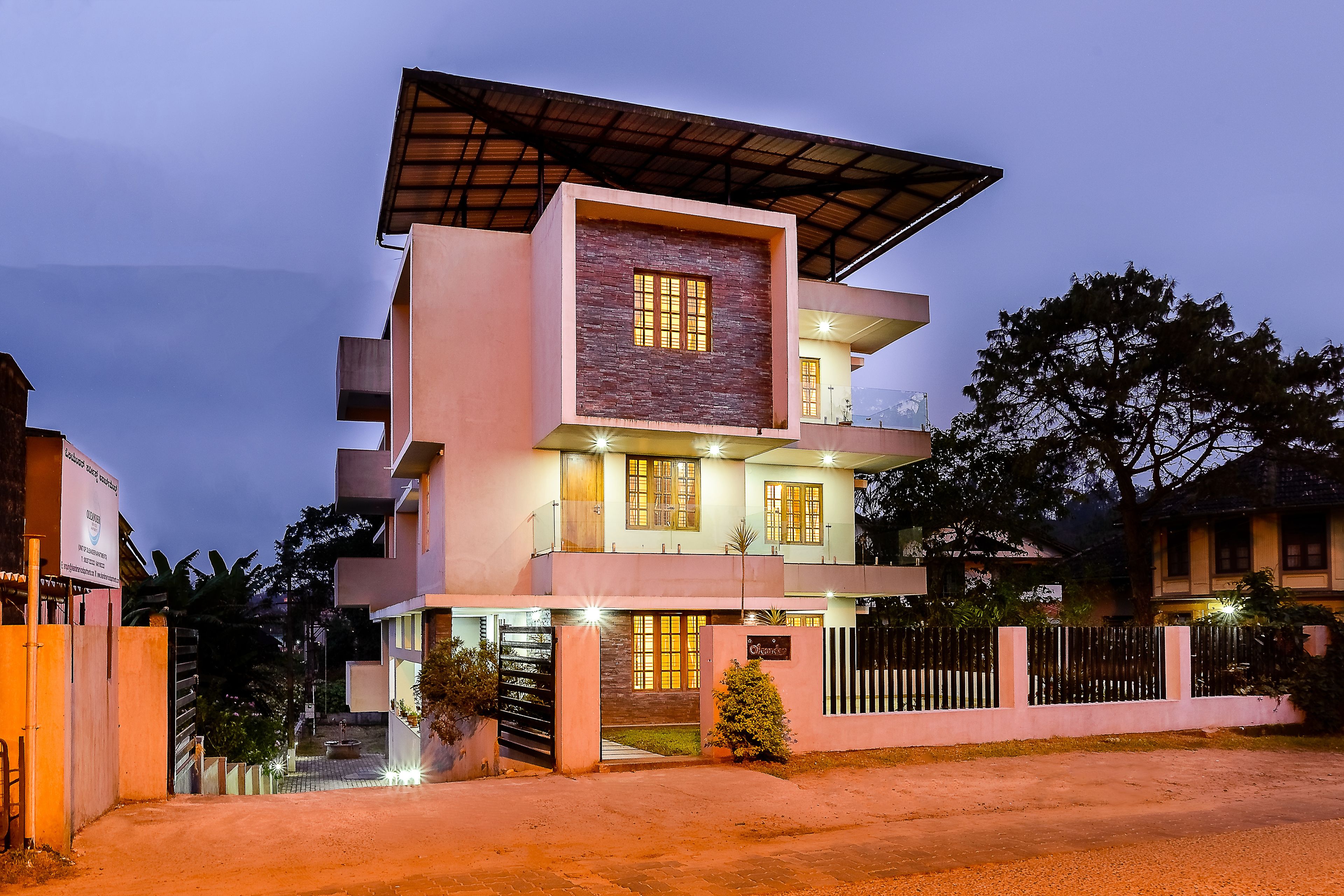 Front of property – evening/night
