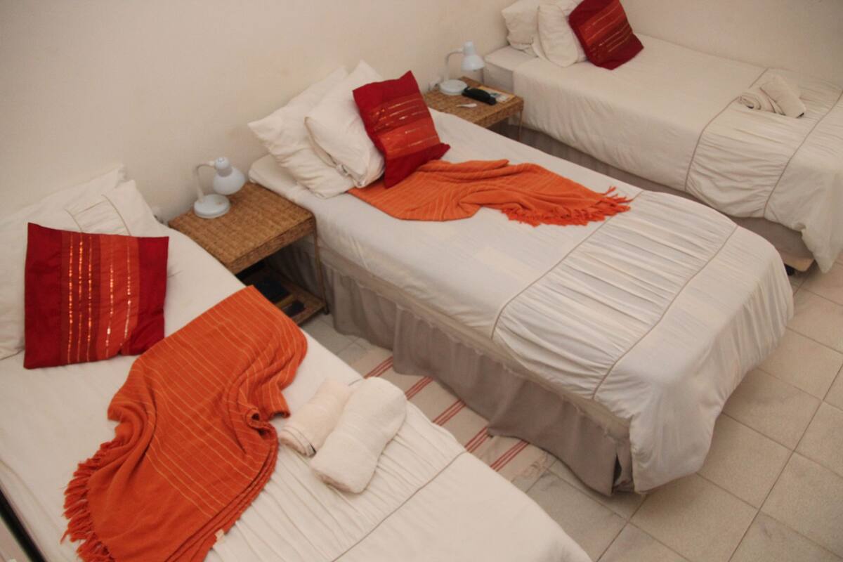 Laptop workspace, soundproofing, cots/infant beds, free WiFi
