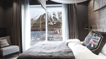 Utsikt mot strand/hav