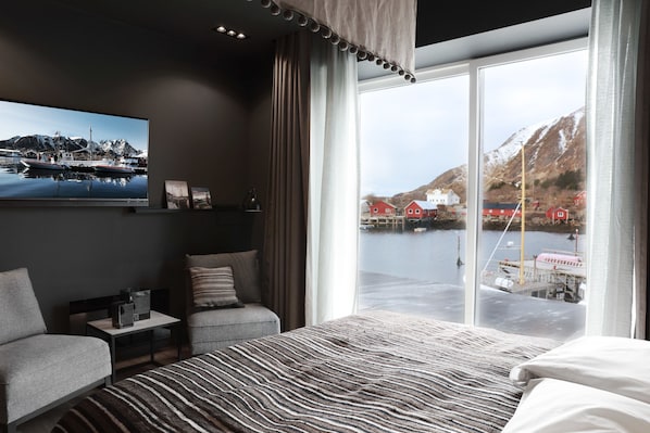 Suite Design, vue océan | Literie de qualité supérieure, surmatelas, chambres insonorisées