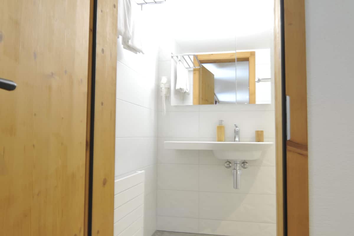 room (rigidalstock) | bathroom | shower, free toiletries, hair dryer, towels