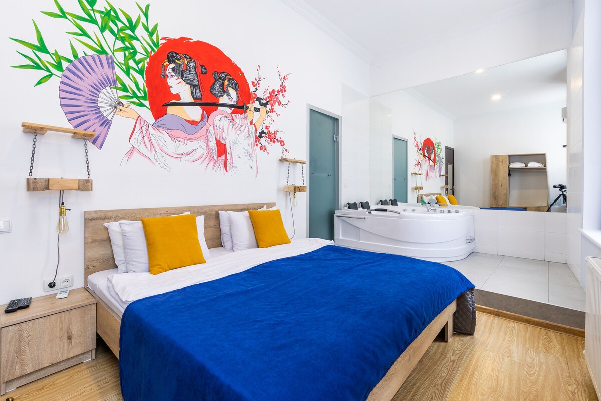 Deluxe-Suite, Whirlpool | Schreibtisch, Bügeleisen/Bügelbrett, kostenloses WLAN