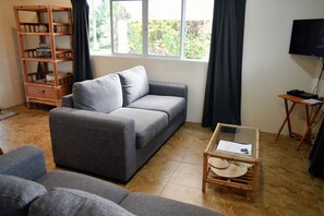 Villa, 2 Bedrooms | Living area | Flat-screen TV, DVD player - Whitehouse Apartments Rarotonga (Rarotonga)