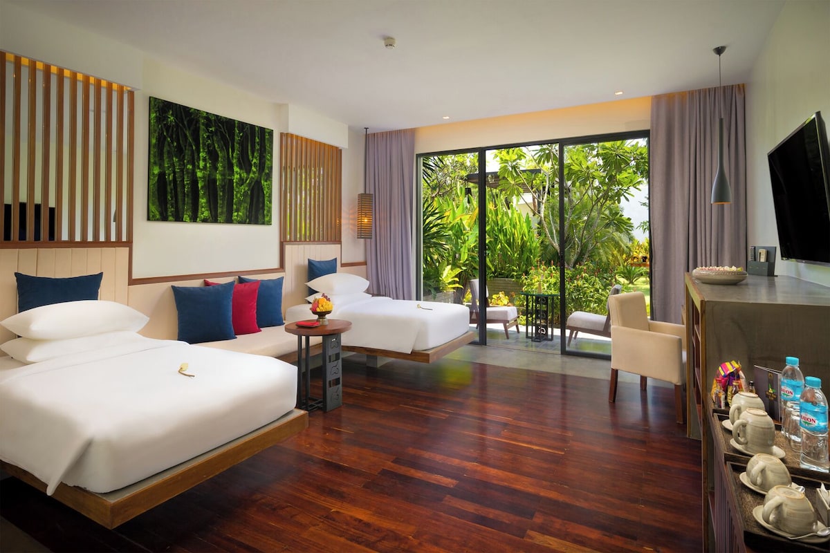 Ropa de cama de alta calidad y minibar