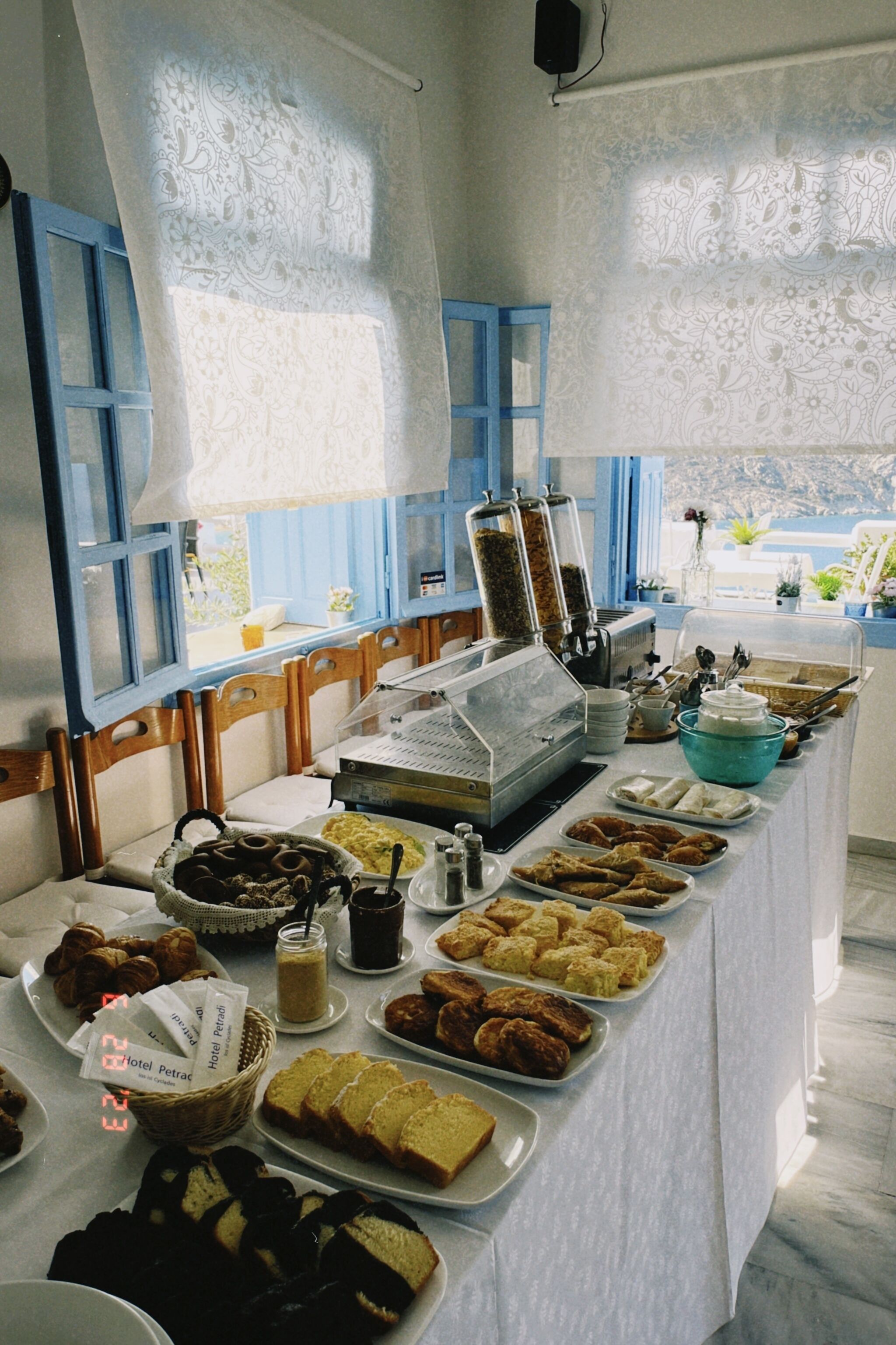 daily buffet breakfast (eur 15 per person)