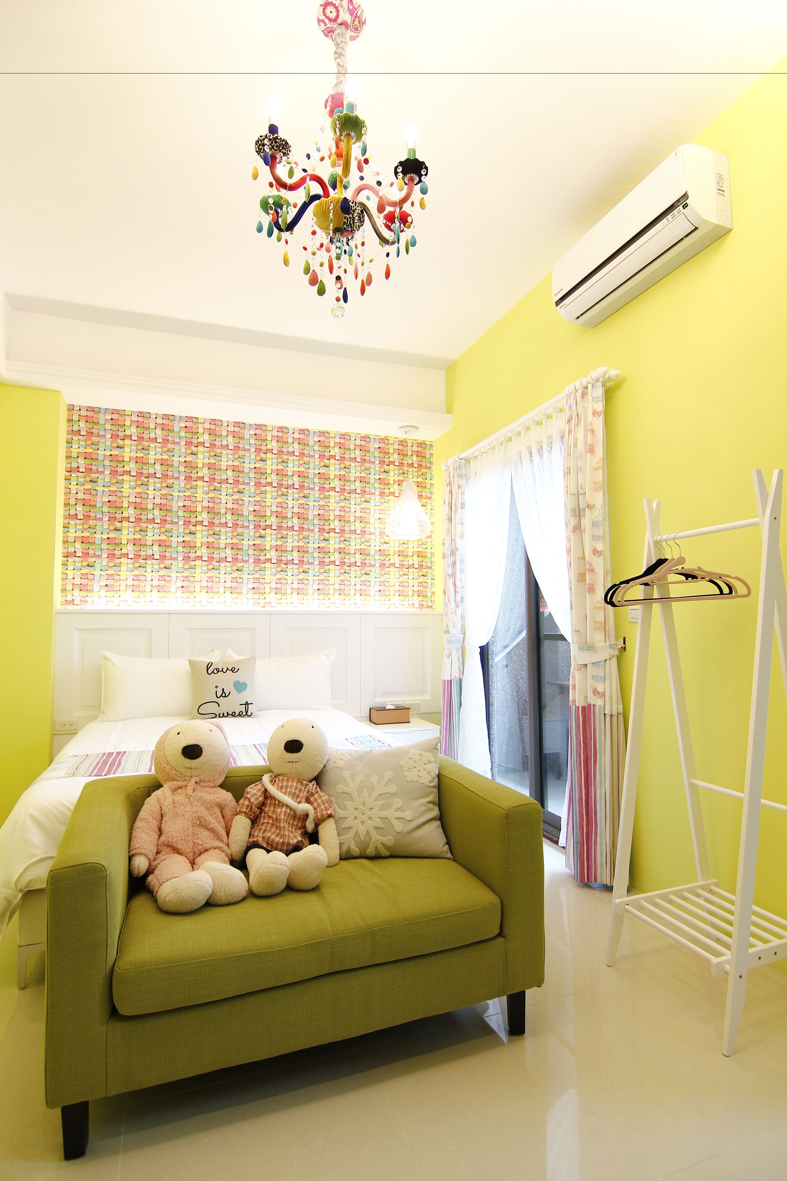 雙人房 | 獨特裝潢、布置獨特、書桌、遮光布/窗簾