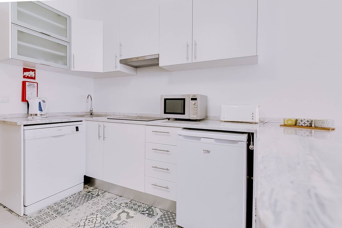 apartment, 1 bedroom (4 people) | private kitchen | fridge, microwave, stovetop, dishwasher