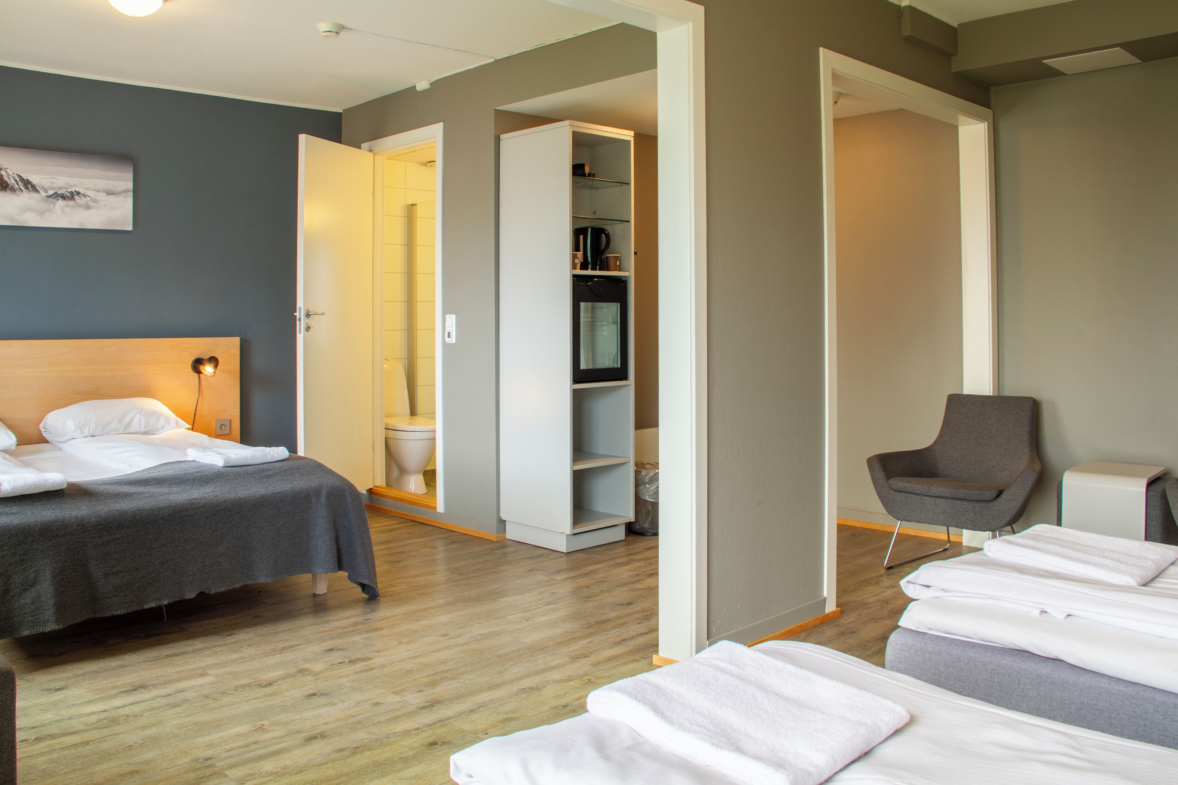 Family Double Room | Premium bedding, desk, soundproofing, iron/ironing board