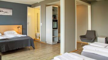 Family Double Room | Premium bedding, desk, soundproofing, iron/ironing board