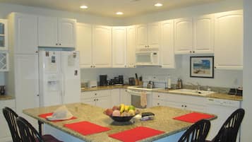 Condo, 3 Bedrooms | Private kitchen | Fridge, microwave, coffee/tea maker