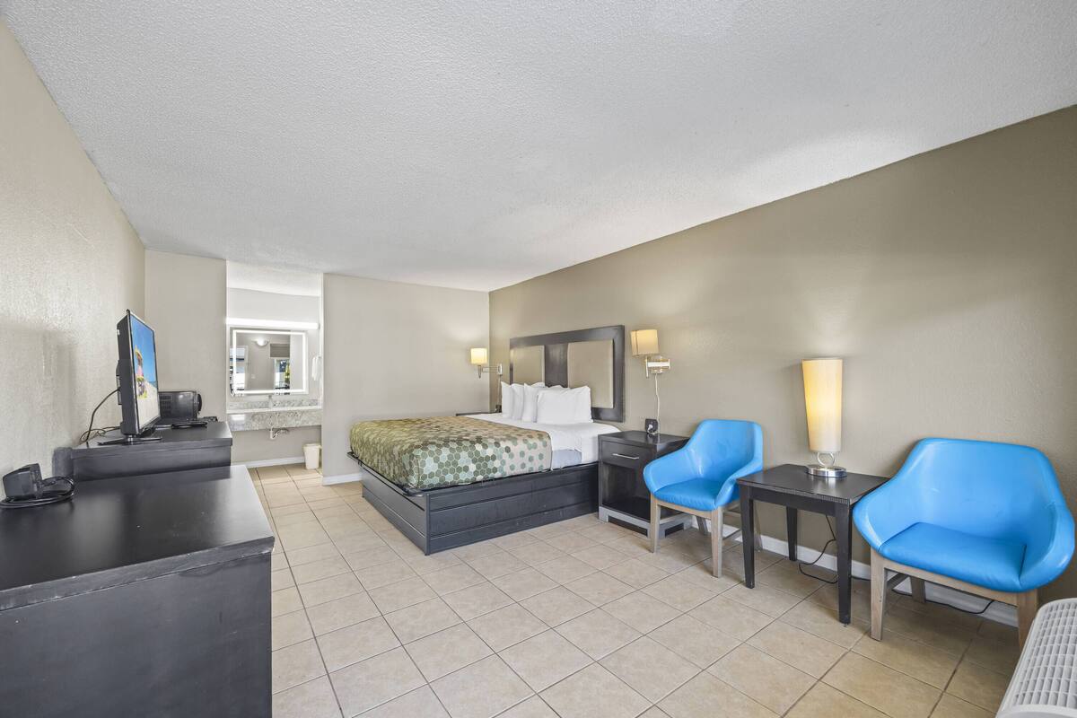 Standard Room, 1 King Bed, Non Smoking | Desk, laptop workspace, blackout drapes, soundproofing