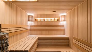 Sauna, mandi tangas / hammam, rawatan badan, balut badan, lulur badan