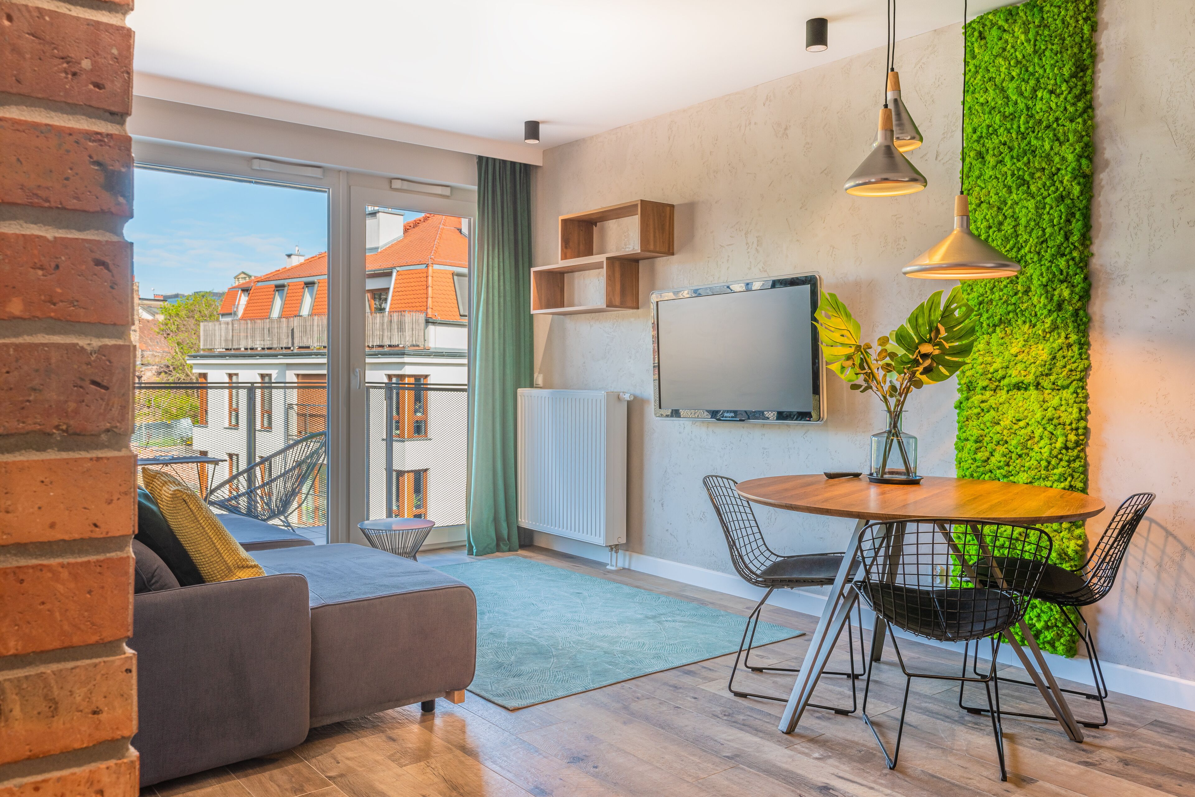 Superior-Apartment (Kalifornia) | Wohnbereich | 40-Zoll-Flachbildfernseher mit Digitalempfang, Fernseher