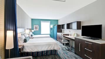 In-room safe, desk, laptop workspace, blackout drapes