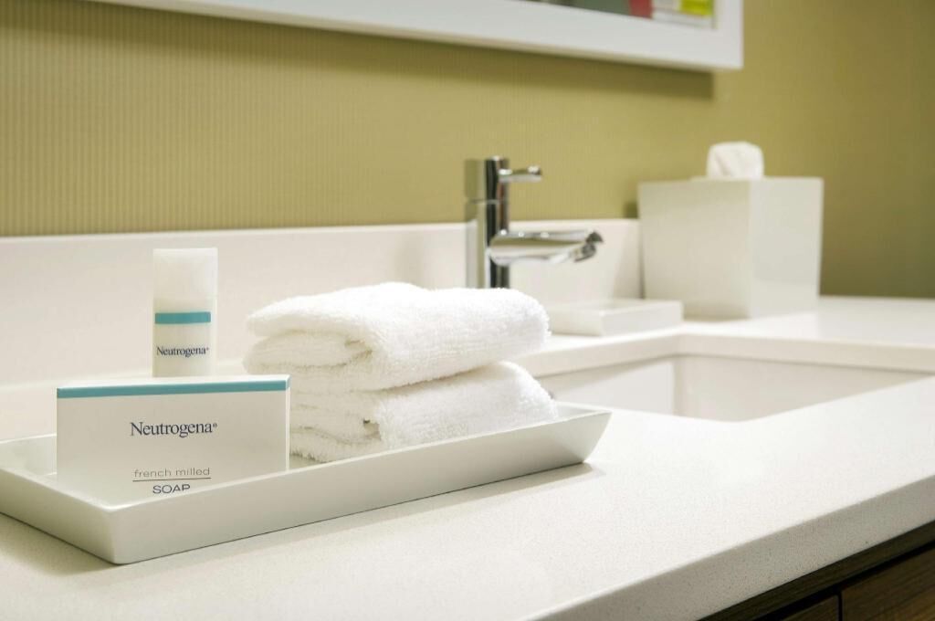 Free toiletries, hair dryer, towels