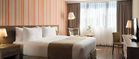 Premium bedding, minibar, in-room safe, desk