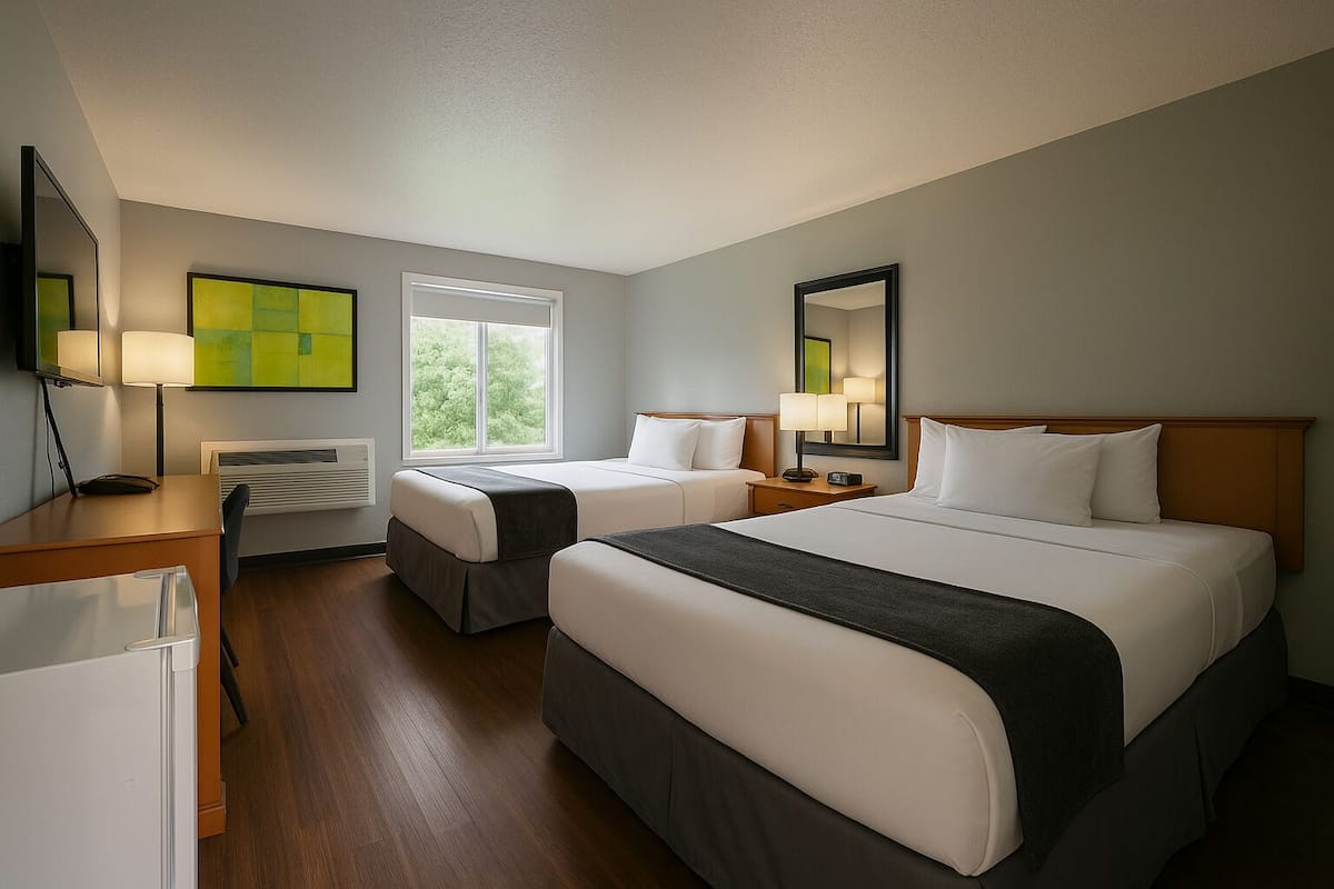 Deluxe Room, 2 Queen Beds | Free WiFi, bed sheets