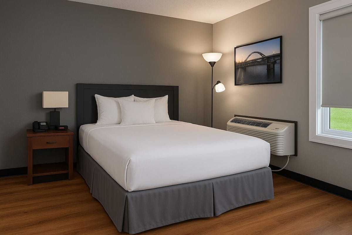 Standard Room, 1 Queen Bed (Single Queen ADA) | Free WiFi, bed sheets