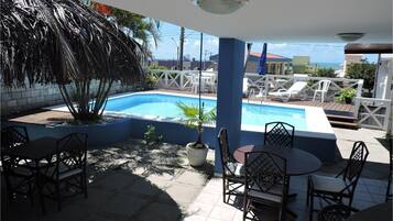 Outdoor banquet area