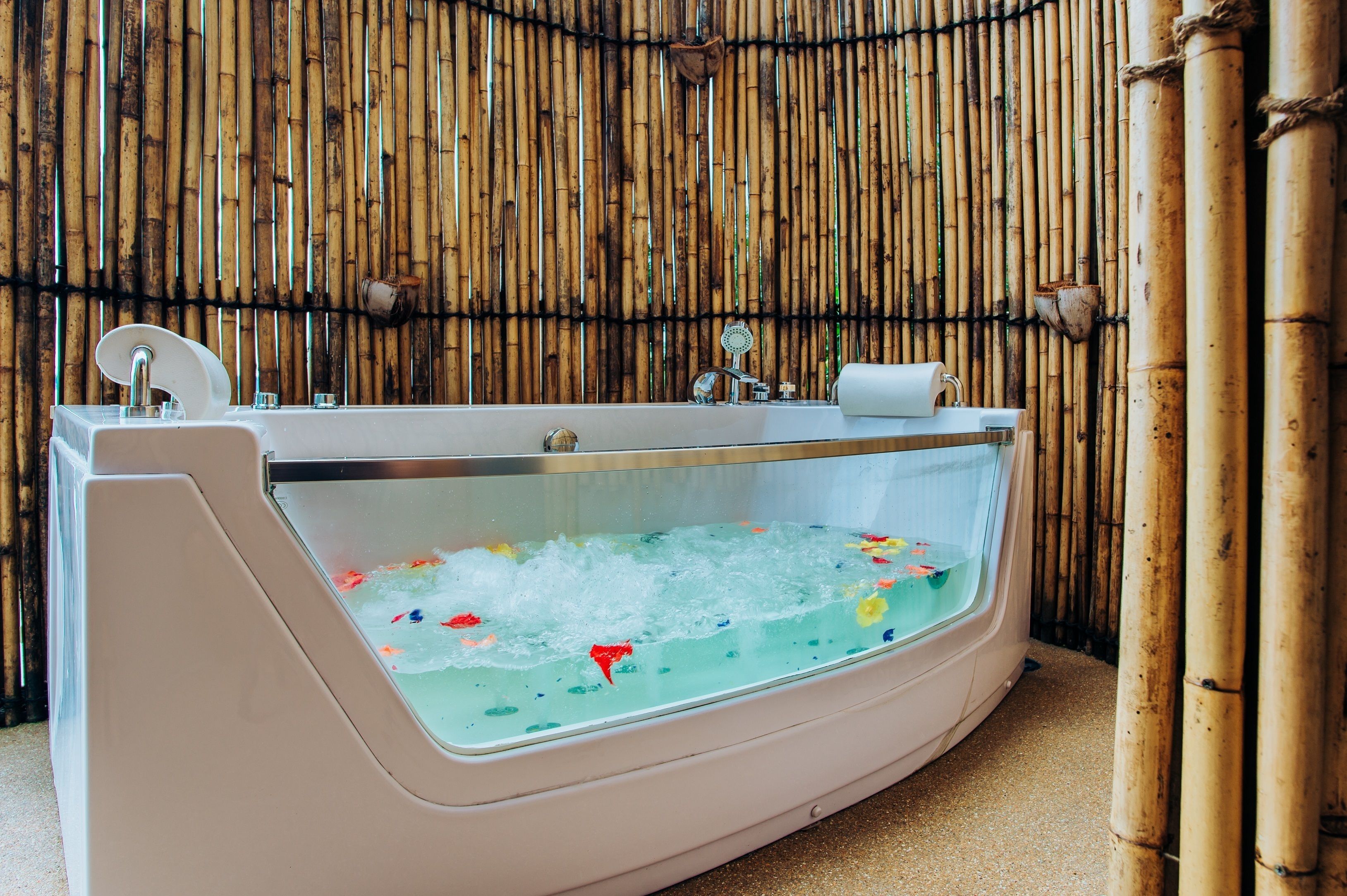 deluxe villa with private pool | jetted bathtub