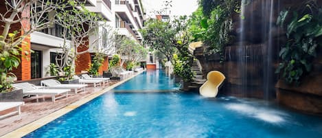 Habitación doble Premier, acceso a la alberca | Vista desde la habitación