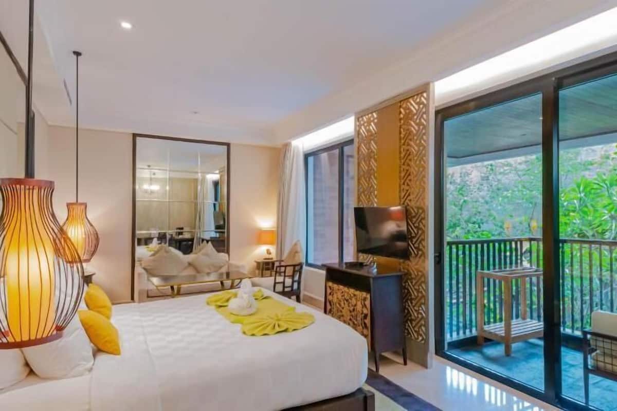 1 quarto, roupas de cama premium, cofres nos quartos