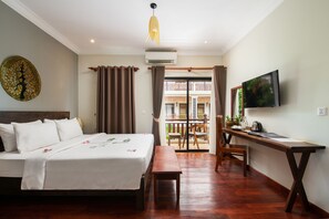 Family Room, Pool View (Free Pick Up) | Minibar, in-room safe, desk, iron/ironing board - GZ Angkor Boutique (Siem Reap)