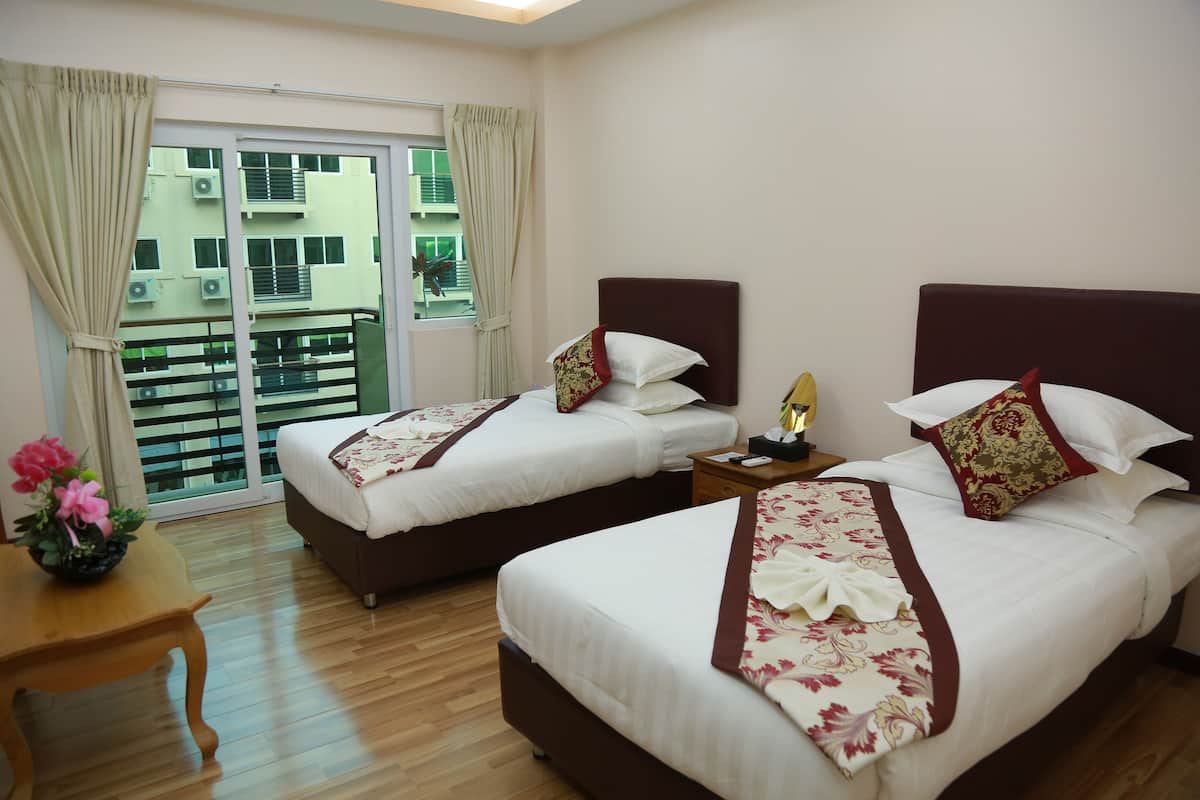 superior double or twin room, pool view | view from room