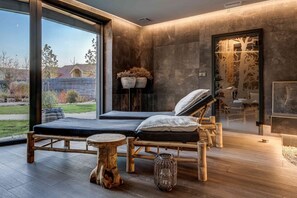Salas para tratamentos a dois, massagens