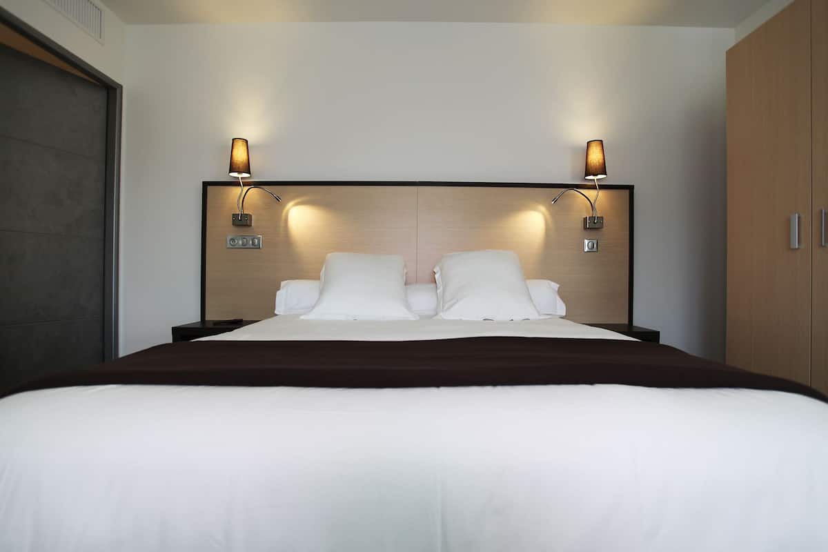 superior double room | premium bedding, desk, soundproofing, free cots/infant beds