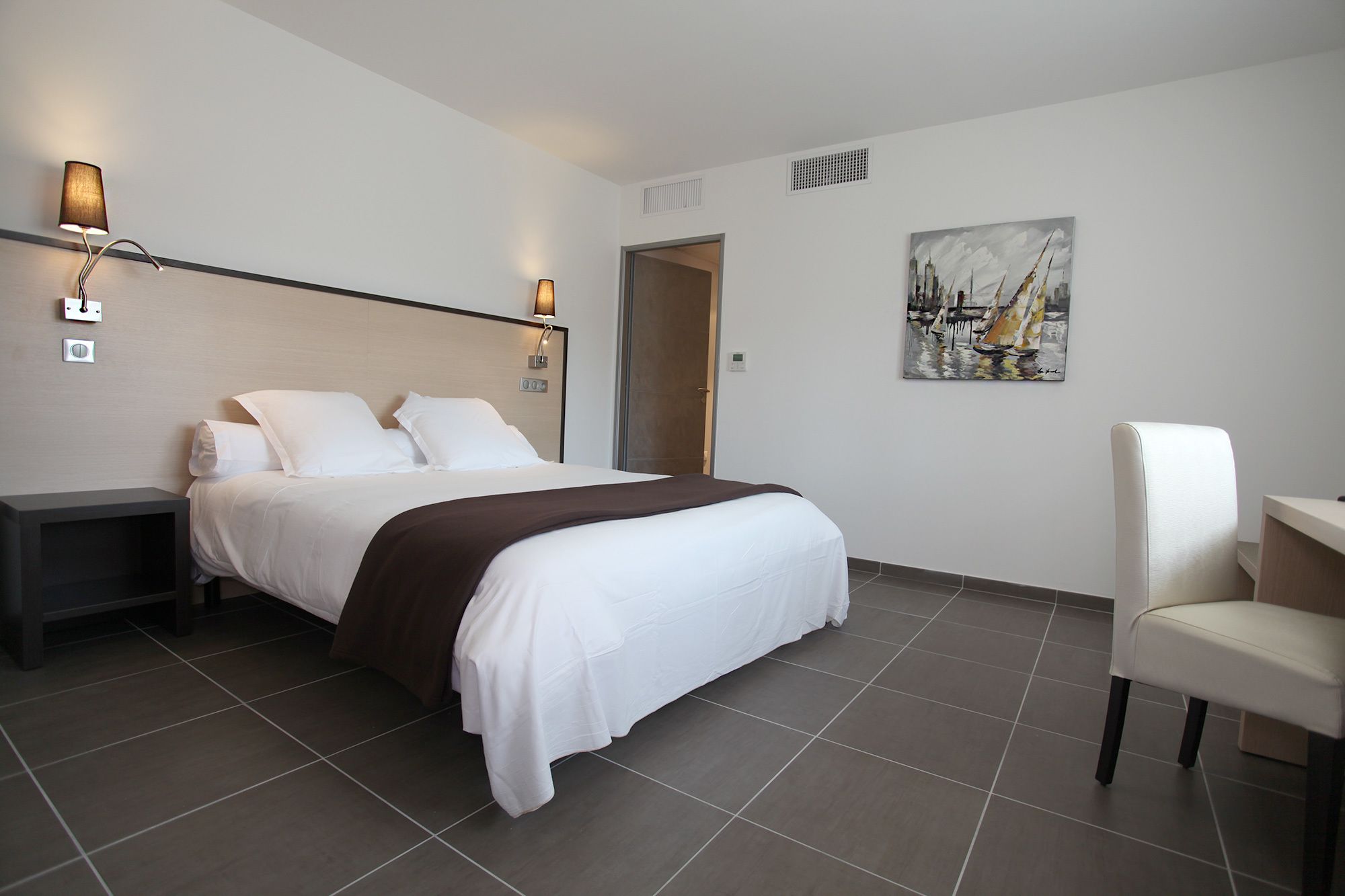 superior double room | premium bedding, desk, soundproofing, free cots/infant beds