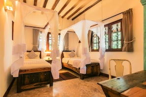 Villa Deluxe, 2 habitaciones, vista al océano | Ropa de cama de alta calidad y caja de seguridad en la habitación