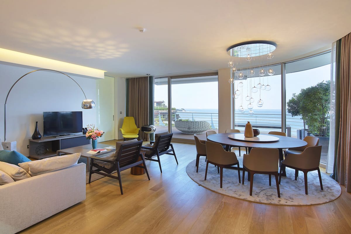 Attico Luxury, 3 camere da letto, vista mare | Vista dalla camera