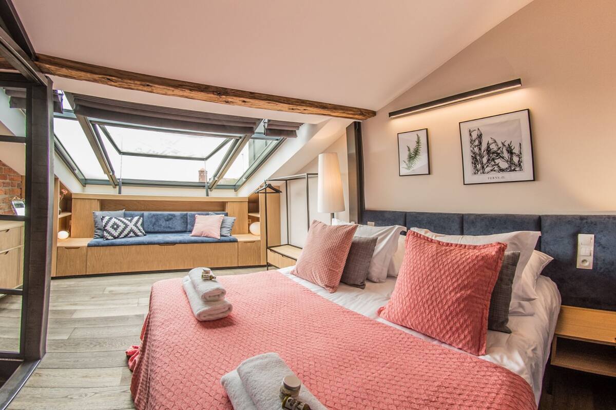 Apartamento superior, 1 quarto, lareira (Castle View; 20) | Roupas de cama de algodão egípcio, roupas de cama premium