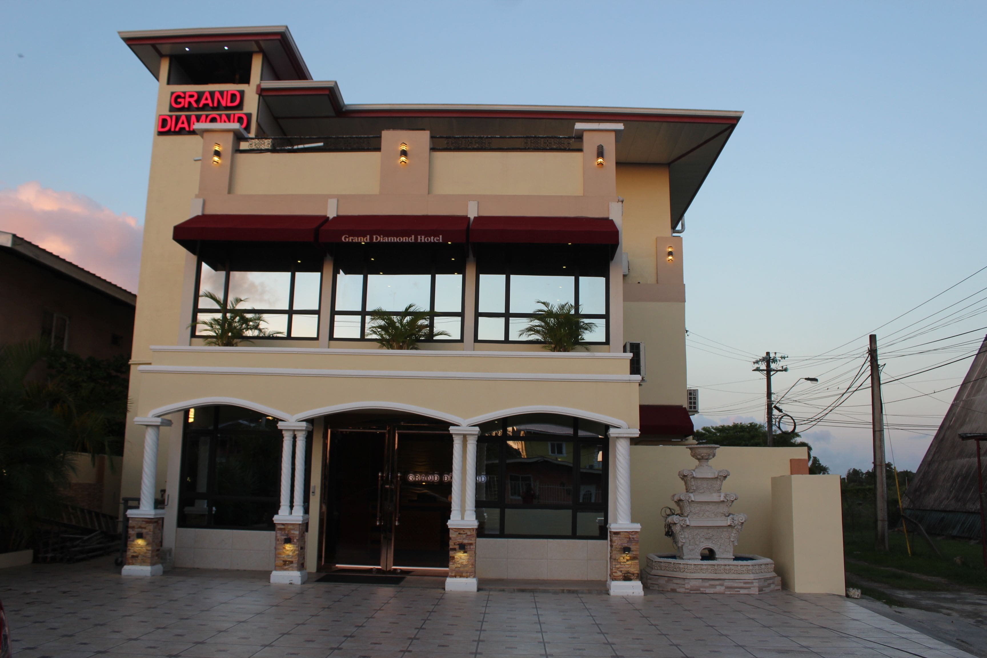 front of property – evening/night