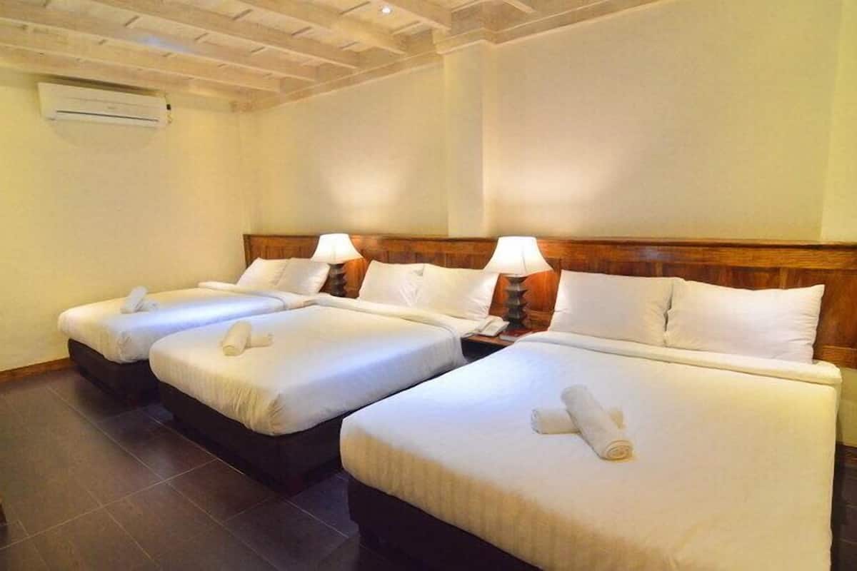 family room (3 queen beds) | in-room safe, desk, rollaway beds, free wifi