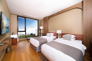 Deluxe Twin Room (Hotel) | Frette Italian sheets, premium bedding, down comforters - Libentia Hotel & Pool Villa (Jeju City)