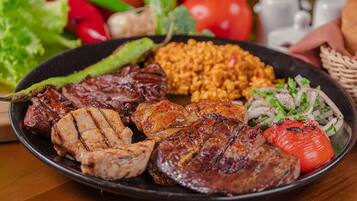 Breakfast, lunch, dinner served; Turkish cuisine