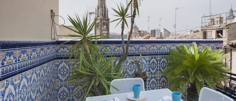 Apartamento, 2 habitaciones, terraza | Terraza o patio