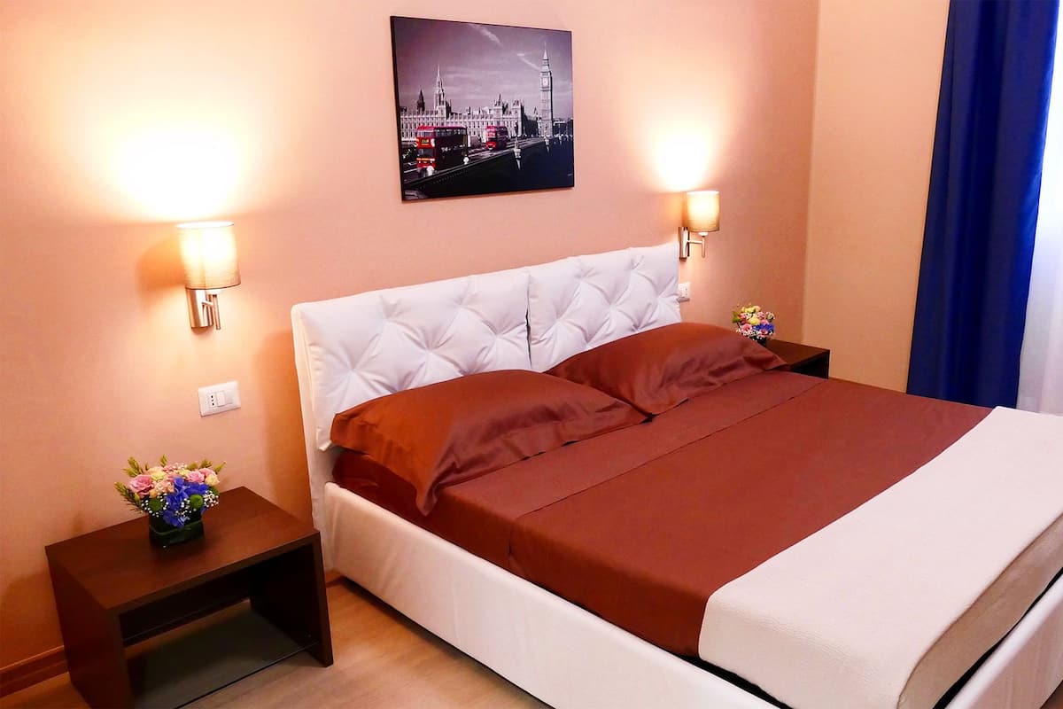 Deluxe tweepersoonskamer | 1 slaapkamer, Italiaanse Frette-lakens, luxe beddengoed