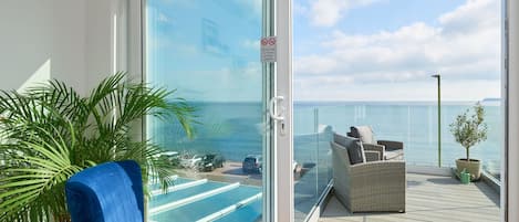 Superior-Doppelzimmer, mit Bad, Meerblick (Balcony  Suite 3) | Blick vom Balkon