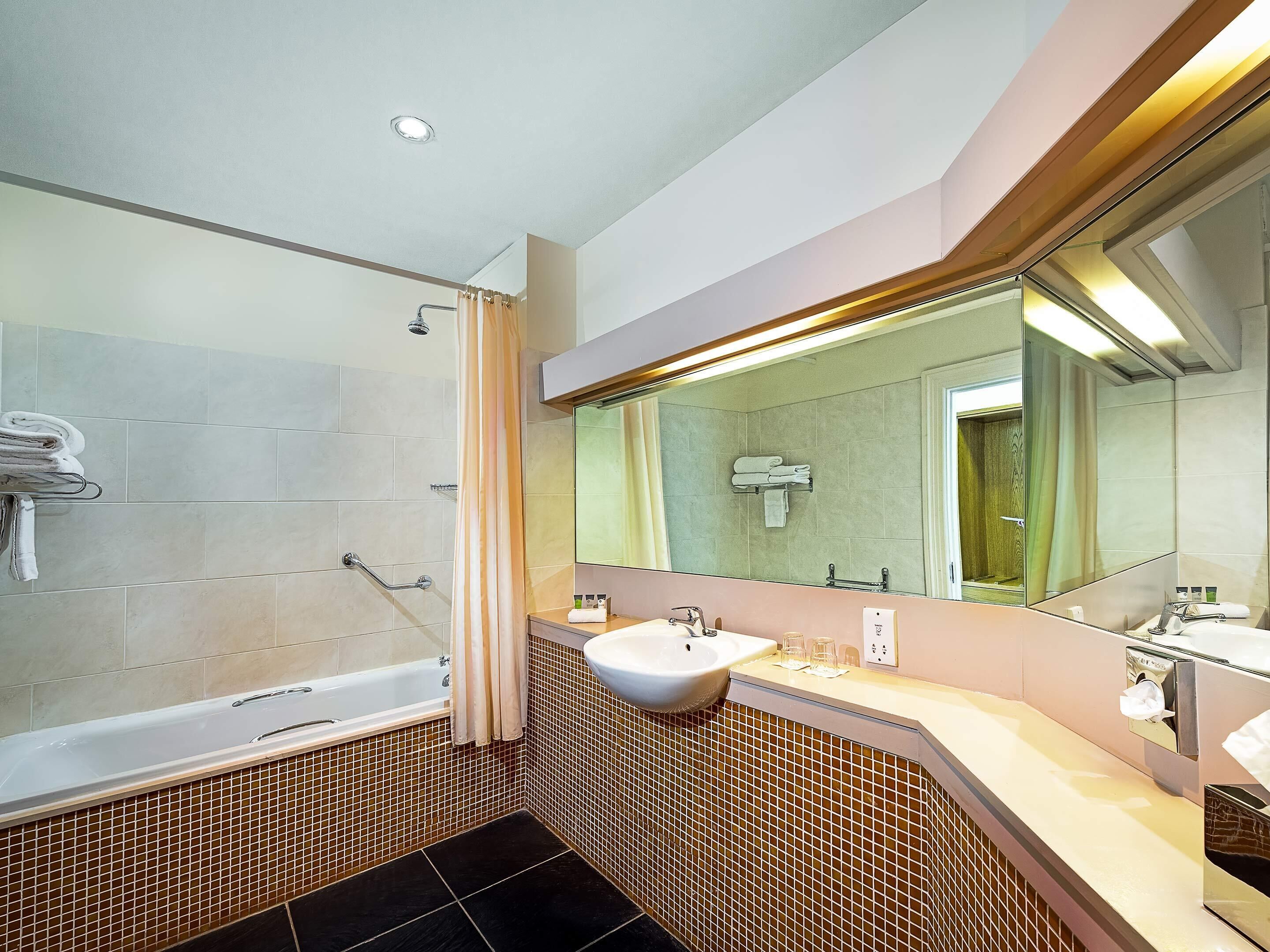 Free toiletries, hair dryer, towels
