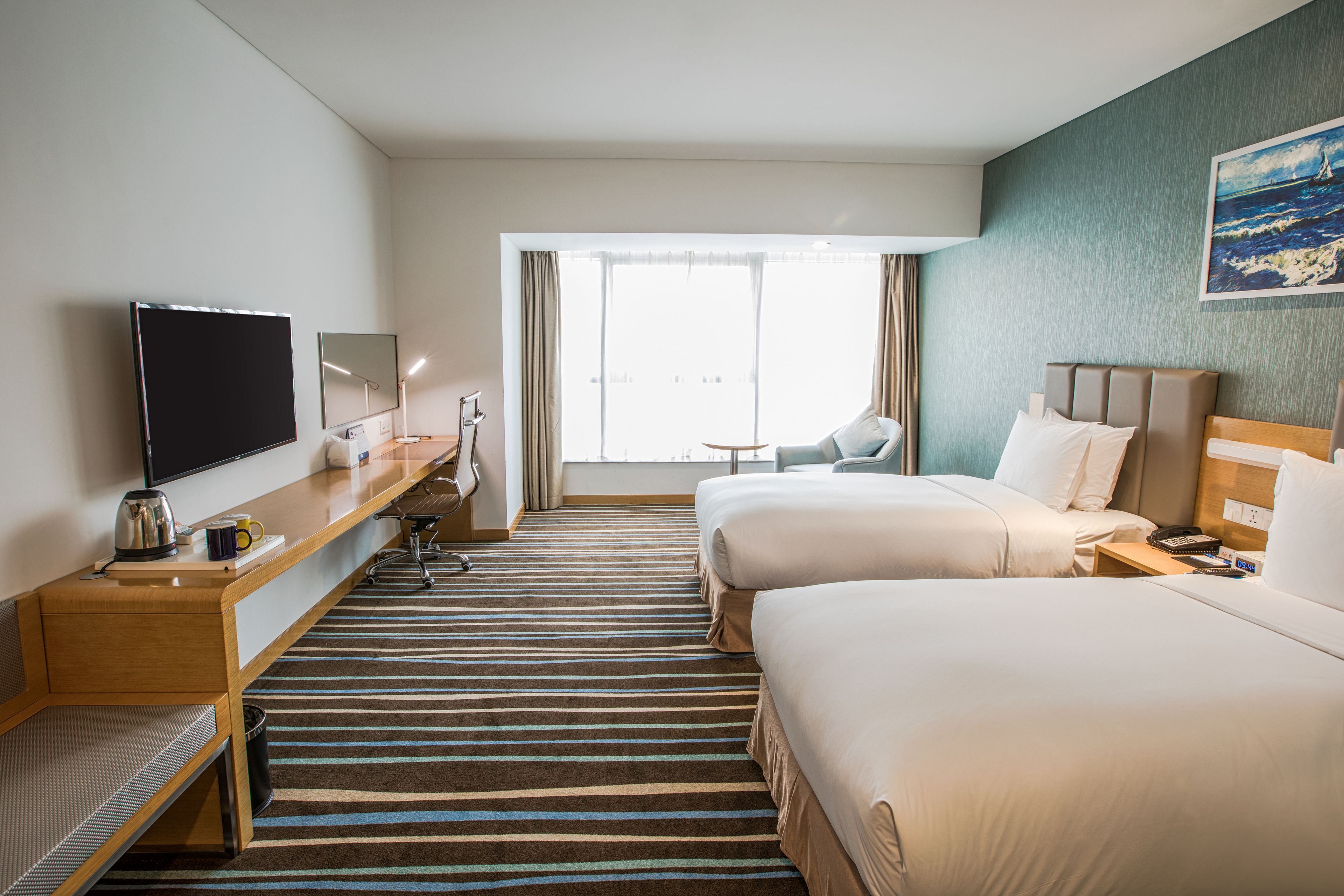 standard room, 2 single beds (extra floor space) | in-room safe, desk, blackout curtains, soundproofing